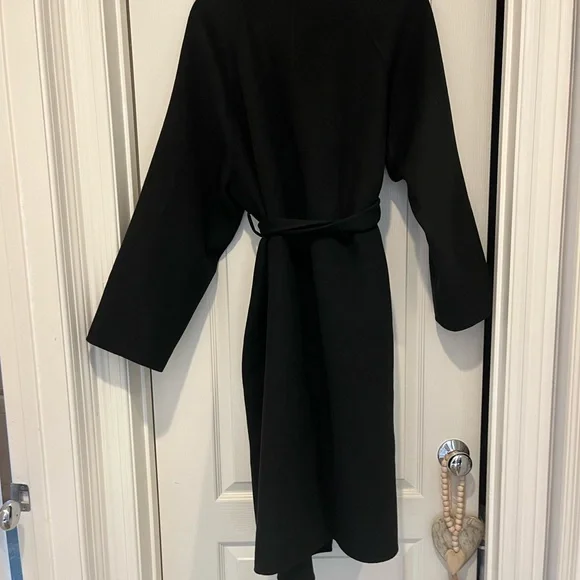 GENTLE HERD - women’s wool black coat / size 2x - Picture 4 of 9